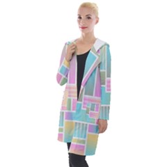 Color Blocks Abstract Background Hooded Pocket Cardigan by HermanTelo