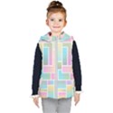 Color Blocks Abstract Background Kids  Hooded Puffer Vest View1