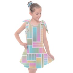 Color Blocks Abstract Background Kids  Tie Up Tunic Dress by HermanTelo