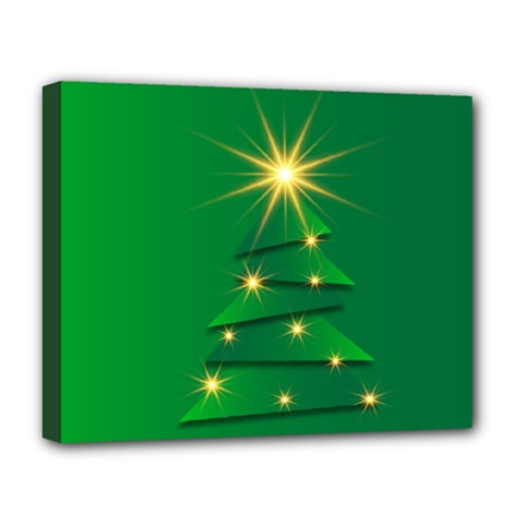 Christmas Tree Green Deluxe Canvas 20  X 16  (stretched) by HermanTelo