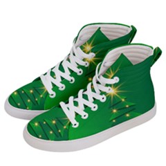 Christmas Tree Green Men s Hi-top Skate Sneakers by HermanTelo