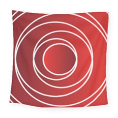 Circles Red Square Tapestry (large) by HermanTelo