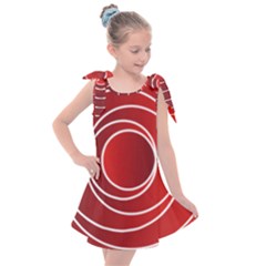 Circles Red Kids  Tie Up Tunic Dress