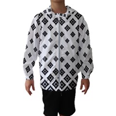 Concentric Plaid Kids  Hooded Windbreaker