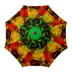 Color Abstract Polygon Golf Umbrellas by HermanTelo