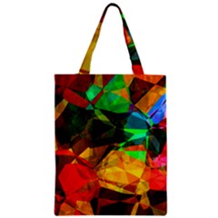 Color Abstract Polygon Zipper Classic Tote Bag by HermanTelo