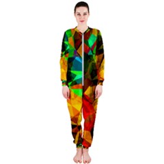 Color Abstract Polygon Onepiece Jumpsuit (ladies) 