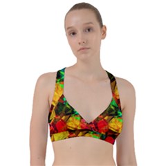 Color Abstract Polygon Sweetheart Sports Bra by HermanTelo