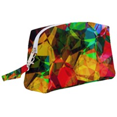 Color Abstract Polygon Wristlet Pouch Bag (large) by HermanTelo