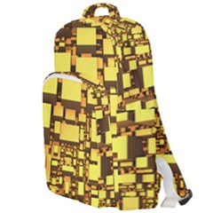 Cubes Grid Geometric 3d Square Double Compartment Backpack