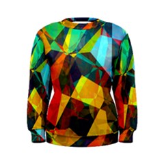 Color Abstract Polygon Background Women s Sweatshirt by HermanTelo