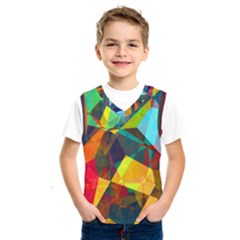 Color Abstract Polygon Background Kids  Sportswear