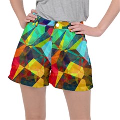 Color Abstract Polygon Background Ripstop Shorts