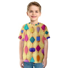 Colorful Background Stones Jewels Kids  Sport Mesh Tee