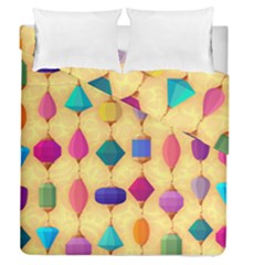 Colorful Background Stones Jewels Duvet Cover Double Side (queen Size)