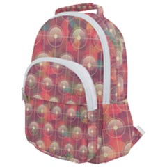 Colorful Background Abstract Rounded Multi Pocket Backpack