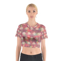 Colorful Background Abstract Cotton Crop Top