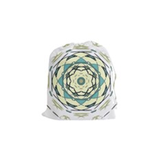 Circle Vector Background Abstract Drawstring Pouch (small)