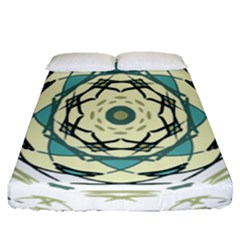 Circle Vector Background Abstract Fitted Sheet (queen Size)