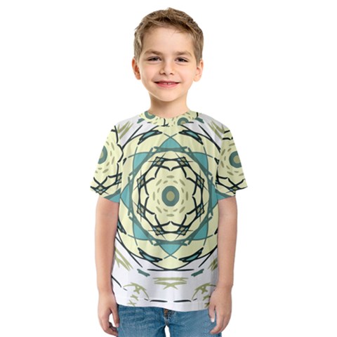 Circle Vector Background Abstract Kids  Sport Mesh Tee by HermanTelo