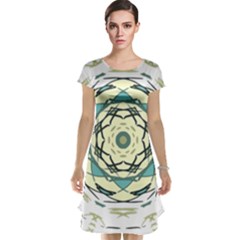 Circle Vector Background Abstract Cap Sleeve Nightdress