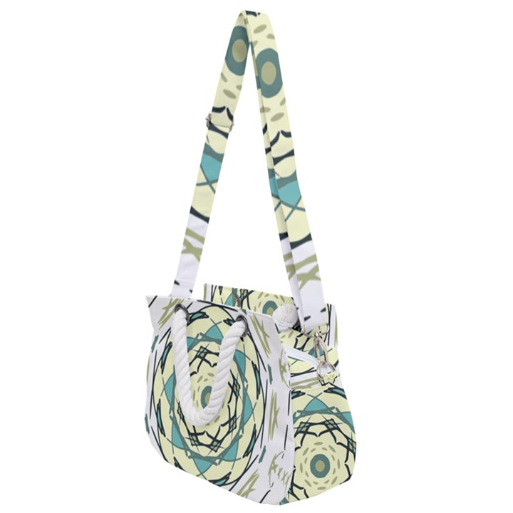 Circle Vector Background Abstract Rope Handles Shoulder Strap Bag