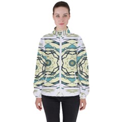 Circle Vector Background Abstract Women s High Neck Windbreaker by HermanTelo