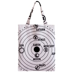 Earth Geocentric Jupiter Mars Zipper Classic Tote Bag