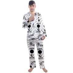 Earth Geocentric Jupiter Mars Men s Satin Pajamas Long Pants Set