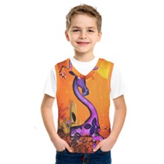 Funny Giraffe In The Night Kids  Sportswear by FantasyWorld7