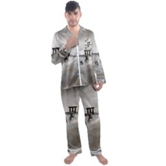 Awesome Whale In The Sky Men s Satin Pajamas Long Pants Set