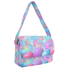 Eggs Happy Easter Rainbow Courier Bag by HermanTelo