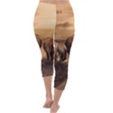 Elephant Dust Road Africa Savannah Capri Winter Leggings  View4