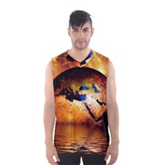Earth Globe Water Fire Flame Men s Sportswear by HermanTelo