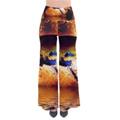 Earth Globe Water Fire Flame So Vintage Palazzo Pants by HermanTelo