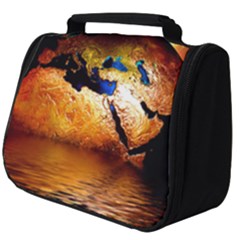 Earth Globe Water Fire Flame Full Print Travel Pouch (big) by HermanTelo