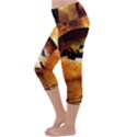 Earth Globe Water Fire Flame Lightweight Velour Capri Yoga Leggings View2