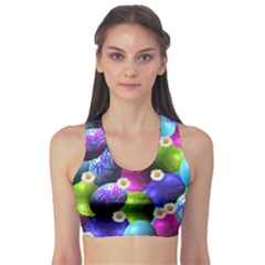 Eggs Happy Easter Sports Bra by HermanTelo