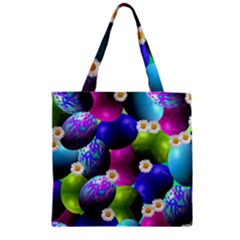 Eggs Happy Easter Zipper Grocery Tote Bag