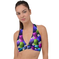 Eggs Happy Easter Halter Plunge Bikini Top by HermanTelo