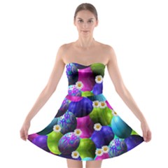 Eggs Happy Easter Strapless Bra Top Dress