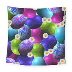 Eggs Happy Easter Square Tapestry (large) by HermanTelo