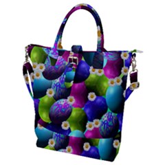 Eggs Happy Easter Buckle Top Tote Bag