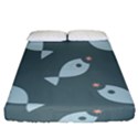 Fish Star Water Pattern Fitted Sheet (California King Size) View1