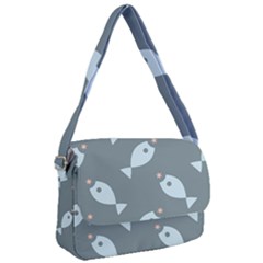 Fish Star Water Pattern Courier Bag by HermanTelo