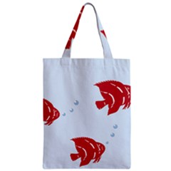 Fish Red Sea Water Swimming Zipper Classic Tote Bag by HermanTelo