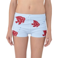 Fish Red Sea Water Swimming Reversible Boyleg Bikini Bottoms by HermanTelo