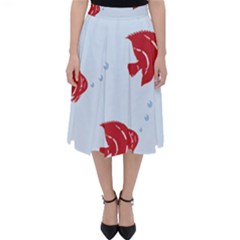 Fish Red Sea Water Swimming Classic Midi Skirt