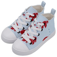 Fish Red Sea Water Swimming Kids  Mid-top Canvas Sneakers by HermanTelo