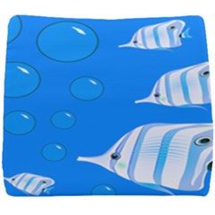 Fish School Bubbles Underwater Sea Seat Cushion